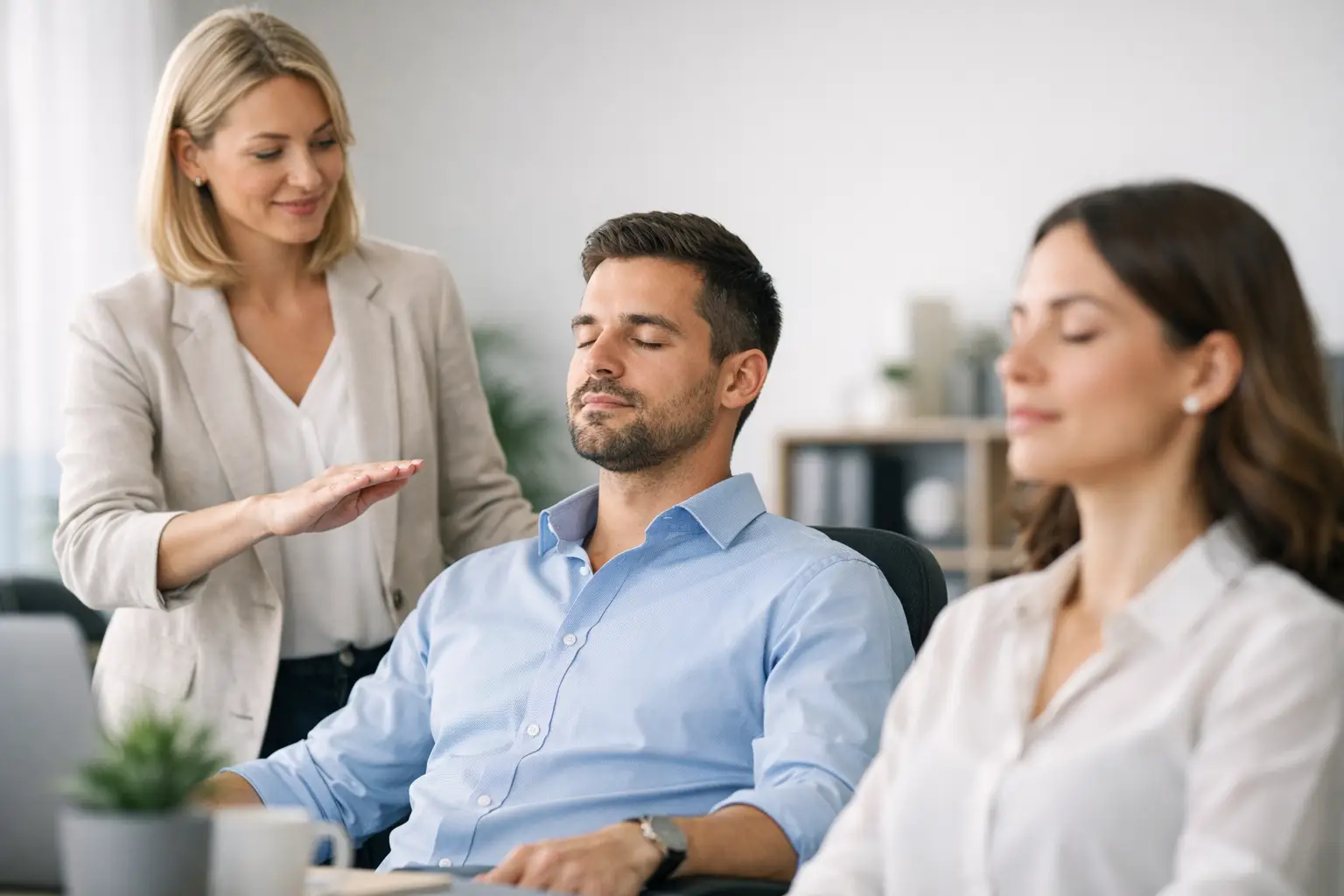 Entspannung am Arbeitsplatz anleiten