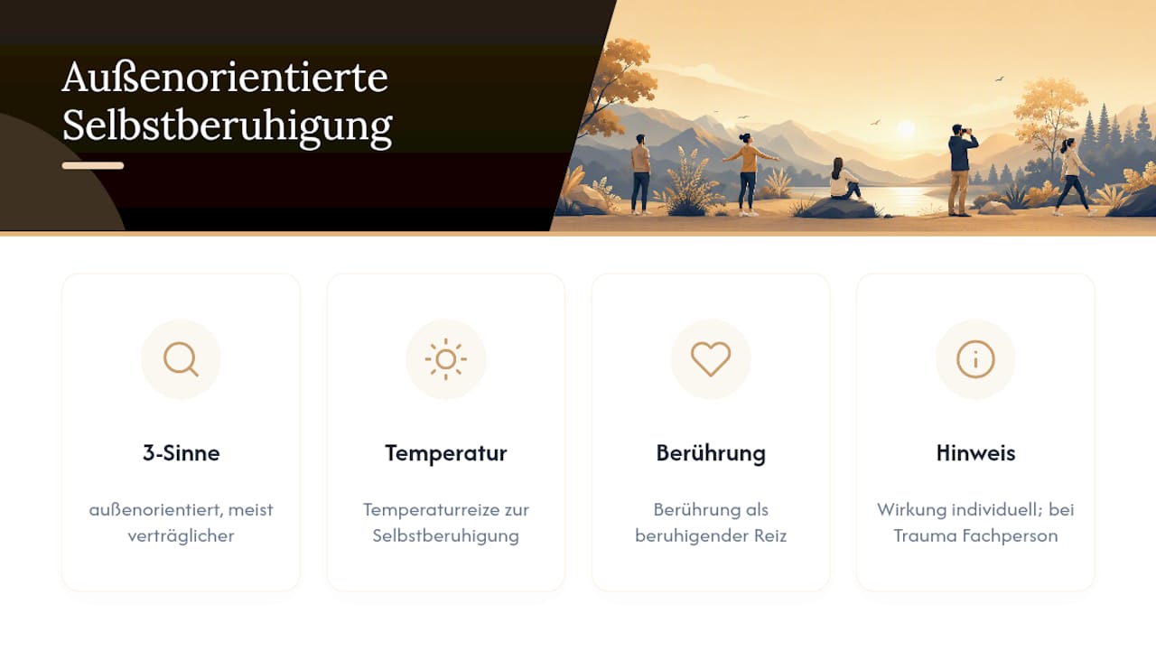 Überblick über äußere Selbstberuhigungstechniken