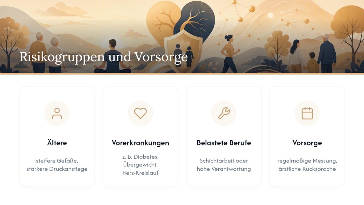 Personen mit erhöhtem Risiko für stressbedingten Bluthochdruck